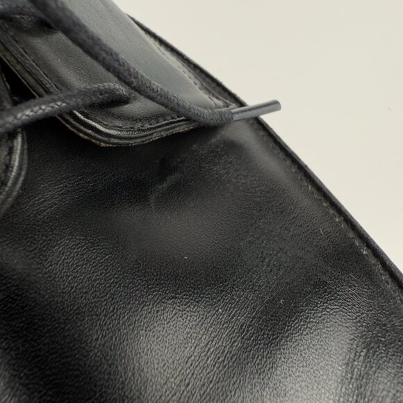 JOHN FLUEVOG Moneymaker Goodyear Welt Leather Sole Black Derby Shoes Size 8 - Picture 15 of 15
